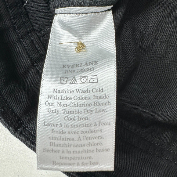 Everlane The Tencel Relaxed Chino Pants Black High Rise Women's 2 NWT Pockets - Picture 11 of 13